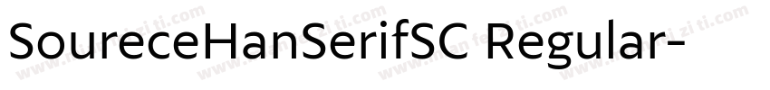 SoureceHanSerifSC Regular字体转换